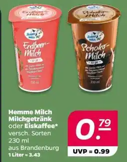 NETTO Hemme Milch Milchgetränk oder Eiskaffee Angebot