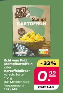 NETTO Echt vom Feld Stampfkartoffeln oder Kartoffelpüree Angebot