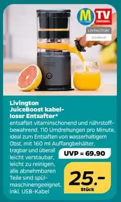 NETTO Livington JuiceBoost kabelloser Entsafter Angebot