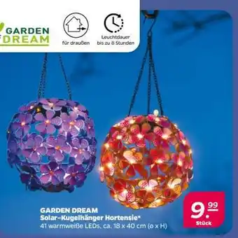 Netto GARDEN DREAM Solar-Kugelhänger Hortensie Angebot