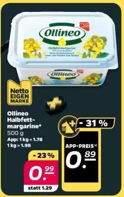 NETTO Ollineo Halbfettmargarine Angebot