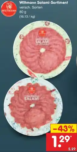 Netto Marken-Discount Wiltmann Salami-Sortiment Angebot