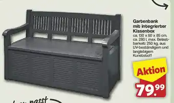 Famila Nord West Gartenbank mit integrierter Kissenbox Angebot