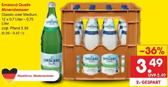 Netto Marken-Discount Emsland Quelle Mineralwasser Angebot