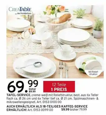 Möbel Heinrich Creatable Tafel-service Angebot