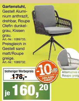 Möbel Inhofer Gartenstuhl anthrazit Angebot
