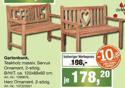Möbel Inhofer Gartenbank servus ornament Angebot
