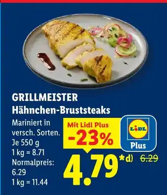 Lidl Grillmeister hähnchen-bruststeaks Angebot