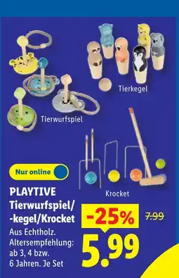Lidl Playtive tierwurfspiel Angebot
