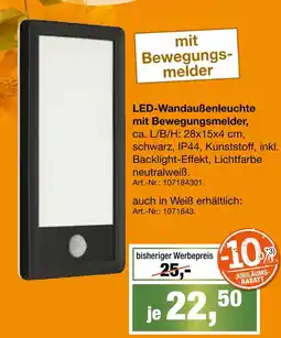 Möbel Inhofer Led-wandaußenleuchte mit bewegungsmelder Angebot