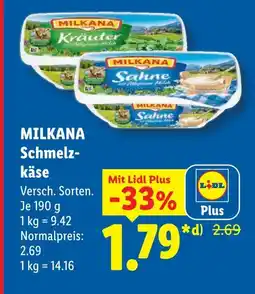 Lidl Milkana schmelzkäse kräuter Angebot
