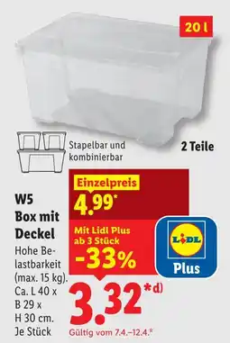 Lidl W5 box mit deckel Angebot