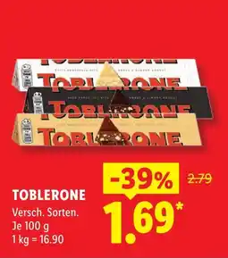 Lidl Toblerone schokolade Angebot