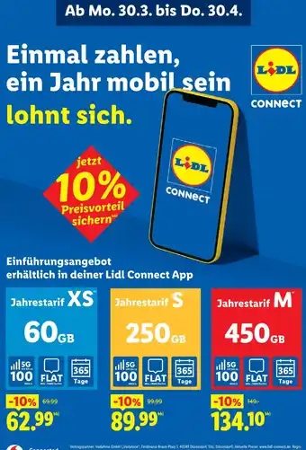 Lidl Lidl connect jahrestarif xs Angebot