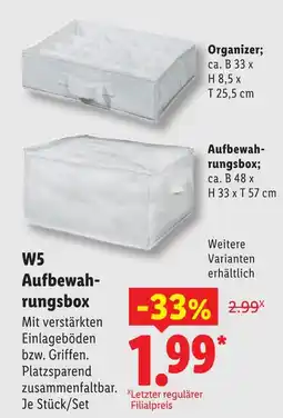 Lidl W5 organizer Angebot