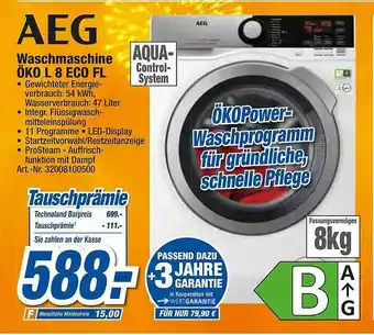 expert Techno Land Aeg Waschmaschine öko L 8 Eco Fl Angebot