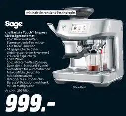 MediaMarkt Sage the Barista Touch TM Impress Siebträgerautomat Angebot