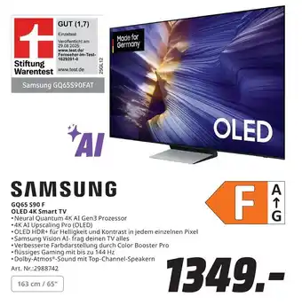 MediaMarkt SAMSUNG GQ65 S90 F OLED 4K Smart TV Angebot