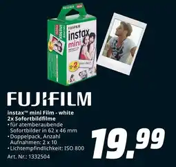 MediaMarkt FUJIFILM instax mini Film - white 2x Sofortbildfilme Angebot