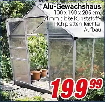 CENTERSHOP Alu-Gewächshaus Angebot