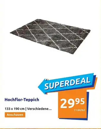 Action Hochflor Teppich Angebot