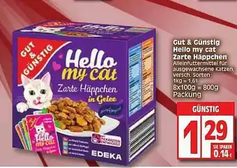 Edeka Gut & Günstig Hello My Cat Zarte Häppchen Angebot