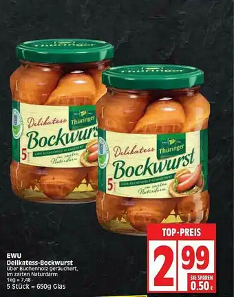 Edeka Ewu Delikatess-bockwurst Angebot