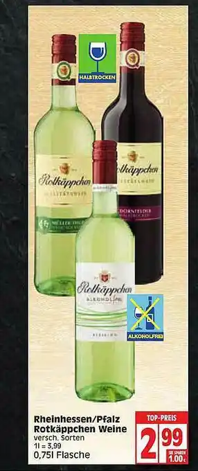 Edeka Rheinhessen-pfalz Rotkäppchen Weine Angebot