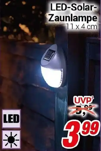 CENTERSHOP LED-Solar Zaunlampe Angebot