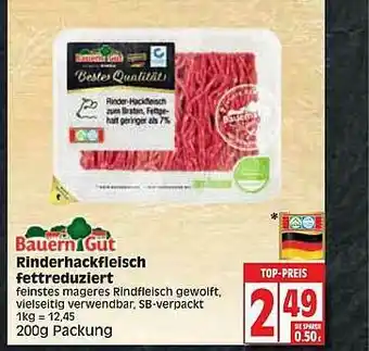 Edeka Bauern Gut Rinderhackfleisch Fettreduziert Angebot