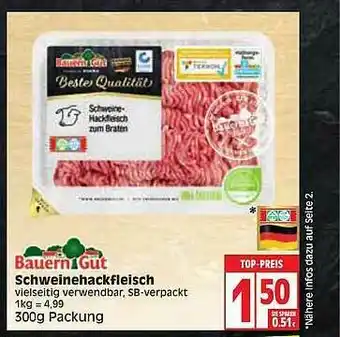 Edeka Bauern Gut Schweinehackfleisch Angebot