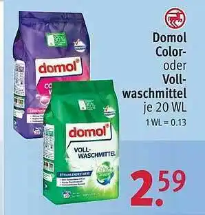 Rossmann Domol Color Oder Voll Waschmittel Angebot