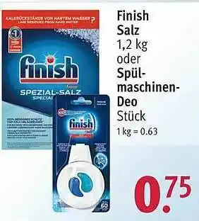 Rossmann Finish Salz Oder Spül Maschinen Deo Angebot