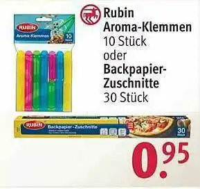 Rossmann Rubin Aroma-klemmen Oder Backpapier Zuschnitte Angebot