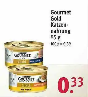 Rossmann Gourmet Gold Katzennahrung Angebot