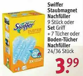 Rossmann Swiffer Staubmagnet Nachfüller Oder Set Oder Boden-tücher Nachfüller Angebot