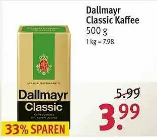 Rossmann Dallmayr Classic Kaffee Angebot