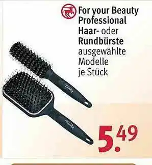 Rossmann For Your Beauty Professional Haar Oder Rundbürste Angebot