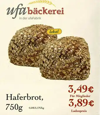 LPG Biomarkt Haferbrot Angebot