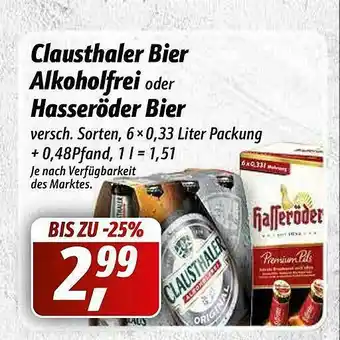 Simmel Clausthaler Bier Alkoholfrei Oder Hasseröder Bier Angebot