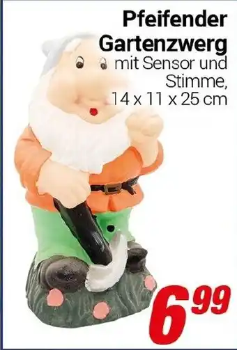 CENTERSHOP Pfeifender Gartenzwerg Angebot