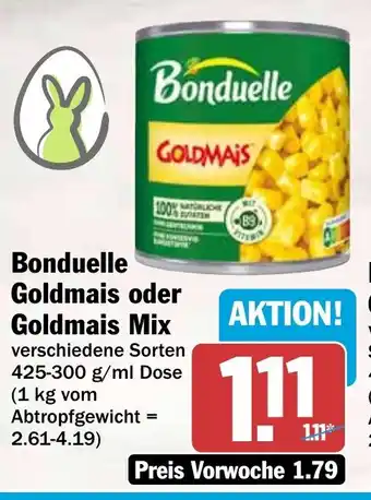 HIT Bonduelle Goldmais oder Goldmais Mix Angebot