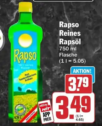 HIT Rapso Reines Rapsöl Angebot