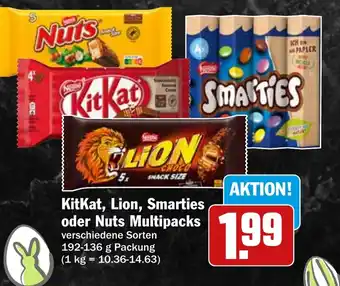 HIT KitKat, Lion, Smarties oder Nuts Multipacks Angebot