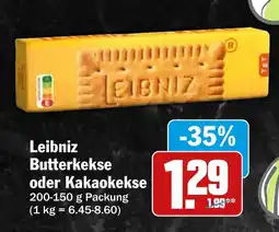 HIT Leibniz Butterkekse oder Kakaokekse Angebot