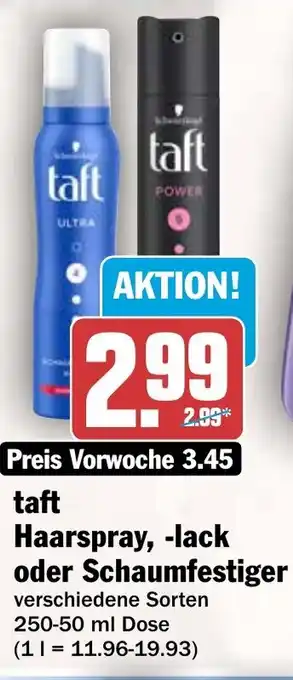 HIT taft Haarspray, -lack oder Schaumfestiger Angebot