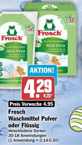HIT Frosch Waschmittel Pulver oder Flüssig Angebot