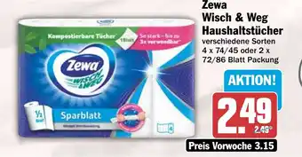 HIT Zewa Wisch & Weg Haushaltstücher Angebot