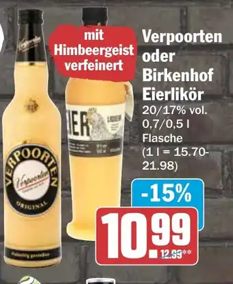 HIT Verpoorten oder Birkenhof Eierlikör Angebot