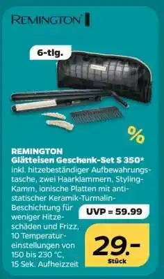 NETTO REMINGTON Glätteisen Geschenk-Set S 350 Angebot